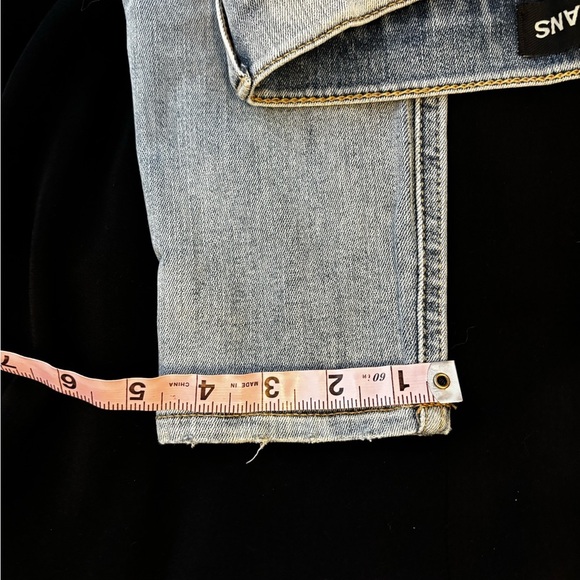 Express Light Blue Denim Distressed Jeans - Picture 7 of 8